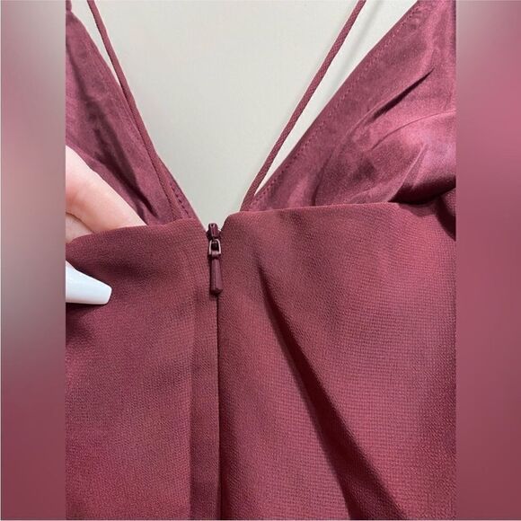 Jenny Yoo Inesse Dress in Hibiscus (red/burgundy) size 4 - Picture 9 of 10